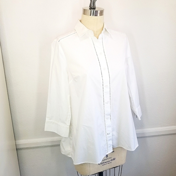 🌸 Kate Spade | Broome‎ Street White Buttondown shirt S - Picture 1 of 10